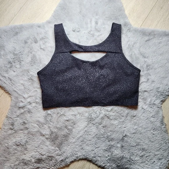 Lululemon Black Everlux Cut-out Train Bra Size 12 - Picture 2 of 7